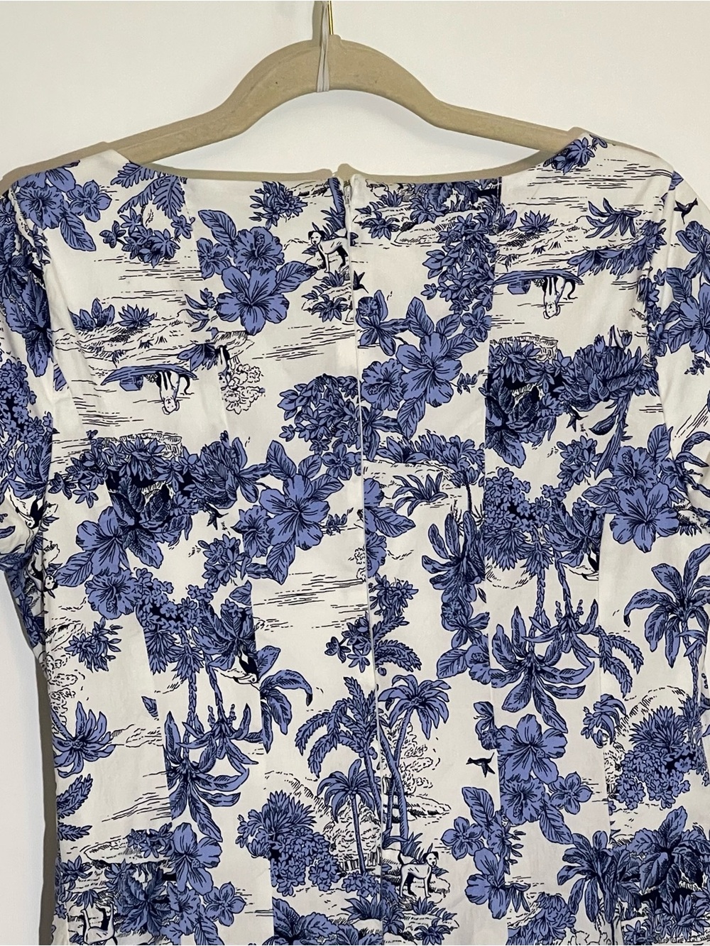 Joie Blue and White Floral Midi Dress - Picture 5 of 11